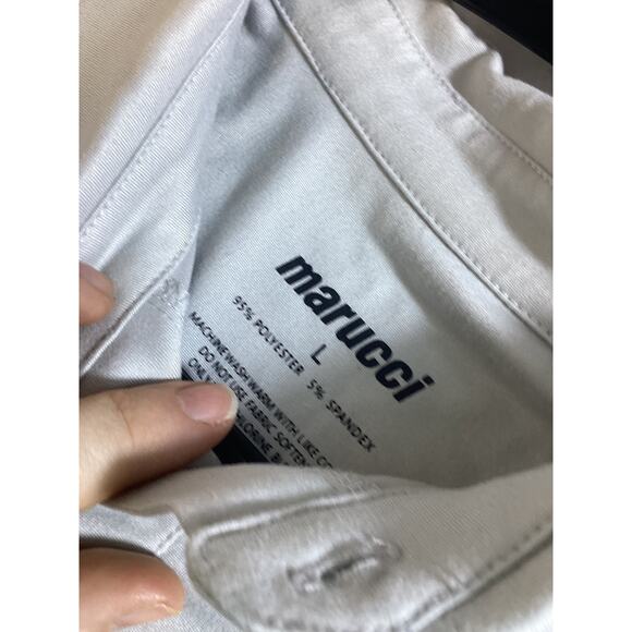 Marucci performance Men's gray golf polo shirt 95%polyester Size - L W44 L21 - Picture 4 of 5